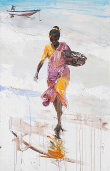 Call of the Seas, Painting by Chandramohan Kulkarni, Acrylic on Canvas, 24 X 36 inches